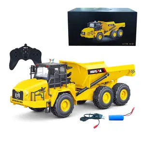 1:16 R/C engineering vehicle toy11ch metal remote control dump truck with light and sound