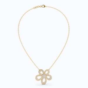 Handmade 14K Gold Diamond Pendant <b>Necklace</b> Fine Jewelry for Women Custom Design Manufacturer Supplier OEM - Product Image 4