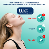 Bandes nasales anti-ronflement certifiées CE de haute qualité - Hypoallergéniques, respirantes, améliorent le flux d'air, soulagement de l'apnée du sommeil, lot de 10 pièces