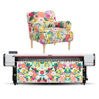 Impresora Locor de 3.2m con 4 cabezales para sublimación de tinta, ideal para imprimir en textiles, camisetas, sábanas, cortinas y fundas de edredón.