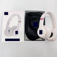 Headphone nirkabel Solo 4, headphone nirkabel Studio Pro BT dapat dilipat penghilang kebisingan Pop-Up penerbangan untuk olahraga perjalanan