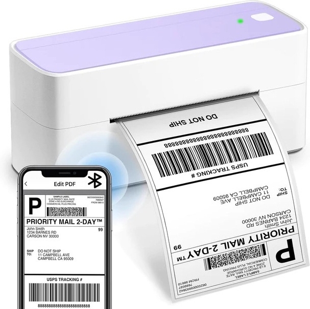 Phomemo PM241 BT Thermal Label Printer 4X6 for Shipping Package Wireless Shipping Label Printer Support IOS Android Mini Printer