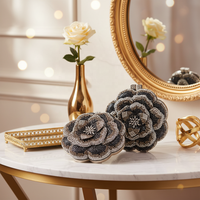 Tas Clutch Malam Berhias Bunga dan Rhinestone Berkualitas Tinggi, Buatan Tangan dari Bahan Alloy dengan Kancing Magnetik untuk Wanita, Cocok untuk Pesta Pernikahan dan Makan Malam Mewah