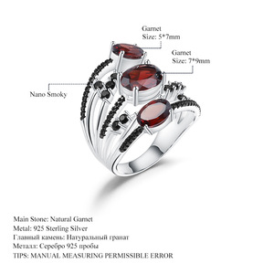 Stock Series 925 Silver Inlaid <b>Crystal</b> Rhinestone Vintage Gemstone <b>Ring</b> High Elegance Women's Wedding Hong Kong Sample Making - Product Image 5