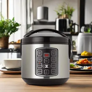 Portable Digital Rice Cooker For Smart Home High-Capacity Electric Steamer Stewer For Outdoor Hotel Use Cylinder Shape