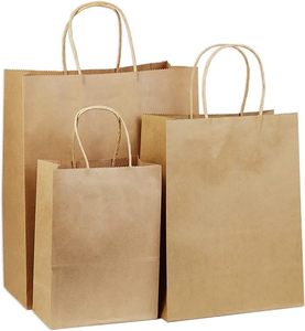 Custom Printed Luxury White Brown Kraft Gift Shopping Paper <b>Bag</b> with Handles Full Color - Product Image 6