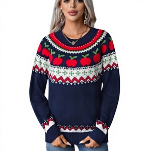 <b>Women</b> Christmas Sweater <b>Hooded</b> Pullover Nylon Acrylic Anti Wrinkle Casual Winter Knit Top <b>Cardigan</b> Wholesale Sweater - Product Image 5