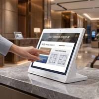 Tableta Android de 14 Pulgadas con Forma de L para Escritorio, Señalización Digital, Menú Electrónico, Pantalla Táctil Capacitiva NFC LCD para Hotel y Oficina