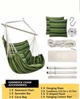 Fauteuil suspendu en corde de coton avec coussin, pour intérieur/extérieur, patio, jardin, balcon, siège relaxant à suspendre au plafond d'un arbre
