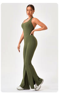 RUIQUWIN 2025 nouvelle tenue Yoga Fitness Flare Leggings respirant serré Gym combinaisons combishorts body pour les femmes - Product Image 2