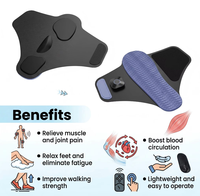 Masseur de pieds portable EMS, pantoufles avec soutien de la voûte plantaire, design ergonomique sans fil, en Lycra respirant pour un confort quotidien