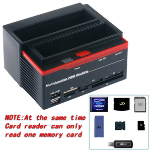 เครื่องคัดลอกข้อมูลแบบออฟไลน์ 2 IDE & Hdd Docking Station MS M2 XD TF Card SATA+ ช่องใส่ฮาร์ดดิสก์คู่ขนาด 2.5" 3.5" เครื่องคัดลอกข้อมูลฮาร์ดดิสก์ IDE กล่องใส่ฮาร์ดดิสก์ - Product Image 3