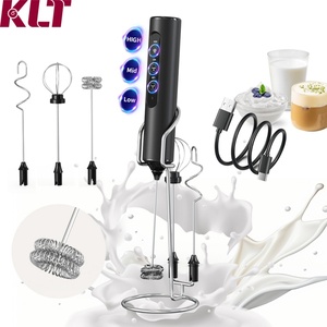 3-Speed 3 Mixing Multi-function Durable Whisks Handheld Automatic Electric Foam Whisk Rechargeable Electric Milk Frother - Product Image 1