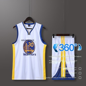 Ensemble de <span class=keywords><strong>maillot</strong></span> de basket-ball pour adultes Warriors Curry n° 5 - Débardeur en polyester à séchage rapide pour hommes/femmes neutres, entraînement d'équipe, vêtements de match en groupe - Product Image 2