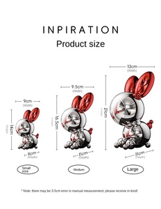 تمثال أرنب جالس طويل الأذنين من الفولاذ المقاوم للصدأ بتصميم آرت ديكو، ديكور فاخر للمنزل والمكتب، قطعة معدنية راقية للطاولة - Product Image 2