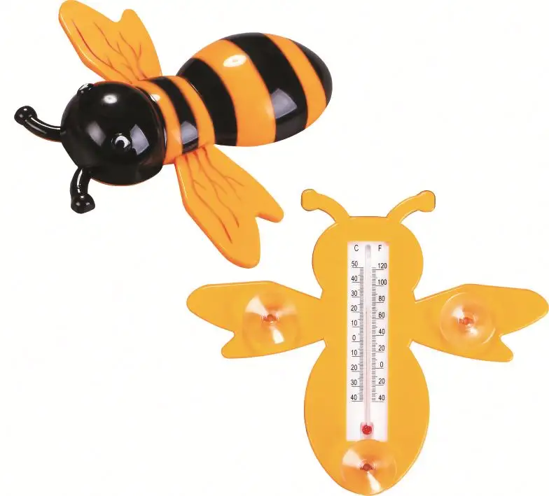 面白い動物の形かわいい家庭用温度計屋外吸盤窓温度計