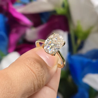 Bague de fiançailles en or massif 14k 18k avec diamant de laboratoire certifié IGI CVD HPHT pour femme, 2ct 3ct VVS, bijoux sur mesure