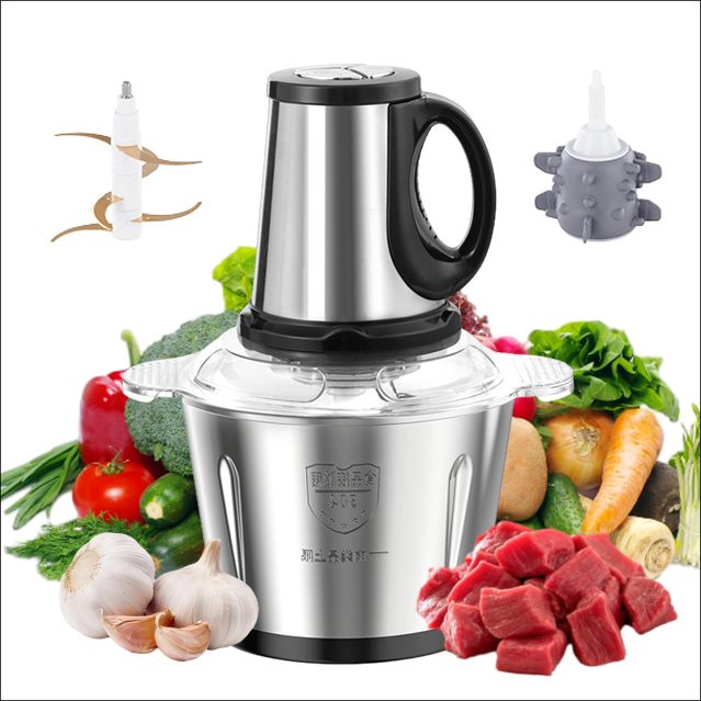 Wholesale 2L 3L 5L Home Use Meat Chopper Meat Grinder Parts Food Processor Stainless Steel Electric Meat Grinders