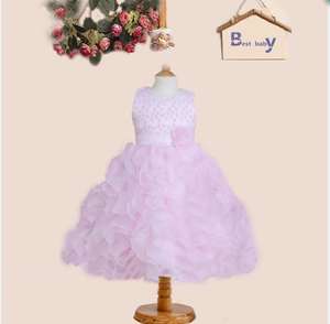 Vestido de Fiesta sin Mangas con Diseño de Flores en Color Rosa, Última Moda para Chicas, Precio Bajo - Product Image 1