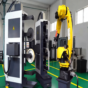 เครื่องขัดโลหะอัตโนมัติรุ่นใหม่ 6 แกน CNC แบบโรตารี่ สำหรับขัดก๊อกน้ำสแตนเลส พร้อมแผงควบคุมแบบสัมผัสและแขนหุ่นยนต์ - Product Image 1