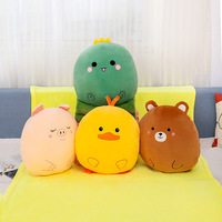 Couverture-claquettes en peluche pour adultes et enfants, motif animal, en polaire douce et coton, technique de tissage, pour la sieste et les pique-niques