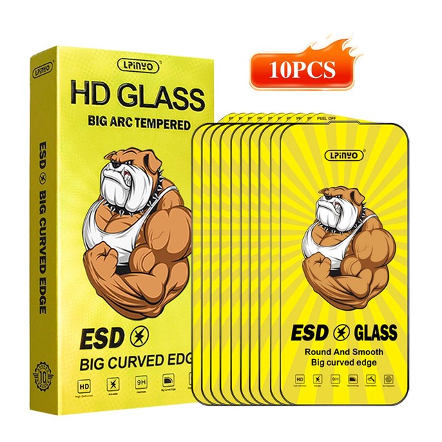 High-quality High-aluminum 9H Tempered Glass Screen Protector with Full Coverage and Anti-Static Function for iPhone