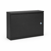 Rak Server Kecil 2U 19 Inch untuk Dinding, Rak IT, Baja SPCC, Pintu Kaca Tempered, Hitam/Putih, DDP Gratis
