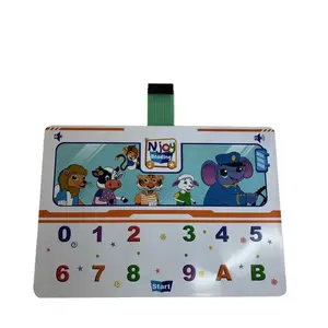 Бумажные наклейки «сделай сам», цифровая офсетная печать, многослойная мембрана переключателя, используемая на детских игрушках