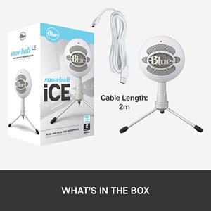PC、Mac、ゲーム、録音、ストリーミング、ポッドキャスティング用のオリジナルLogitech Blue Snowball iCE USBマイク