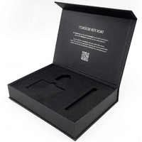 Cajas Rígidas Grandes de Lujo con Logotipo Personalizado OEM Pulida Premium 2025, Ecológicas, con Cierre Magnético Negro y Asa en Relieve