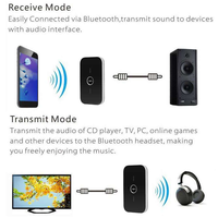 B6 Perangkat Audio Rumah Terlaris, Adaptor Bluetooth 5.0 Nirkabel Aux untuk Mobil, TV, PC, Pesawat, Penerima & Pengirim