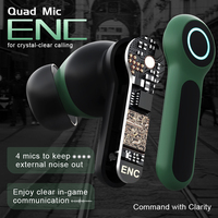 Écouteurs de jeu G07 ENC TWS, écouteurs sans fil pour joueurs, casques de jeu, double appairage, réduction de bruit ENC V5.4