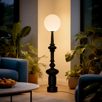 Lampadaire Moderne de Luxe pour Salon Intérieur, Culot E27, Source Lumineuse LED, avec Piètement Élégant, Lumière Boule pour Décoration d'Intérieur