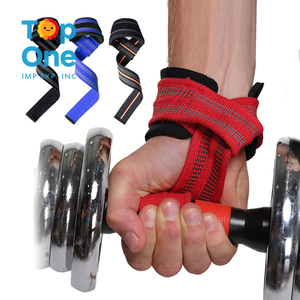 TopOne Pink Ajustable Neopreno Hand Wraps Powerlifting Heavy Duty Fitness Gym Lifting Correas para hombres y mujeres - Product Image 1