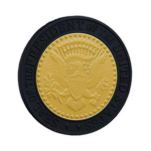 库存锌合金镀银 3D 紫外线打印纪念币，带白宫旗帜元素，收藏礼品 - Product Image 6