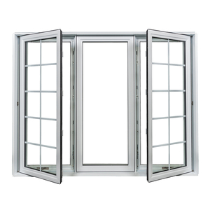 Fenêtre à battant en PVC standard européen, abordable, résistante aux chocs, <span class=keywords><strong>double</strong></span> <span class=keywords><strong>vitrage</strong></span> trempé, renforcée en acier, fenêtres en PVC - Product Image 1