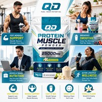 Isolat de protéines de lactosérum non-OGM 25000 mg en poudre, directement de l'usine, pour la croissance musculaire des adultes, fabricant OEM