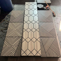 Panneau acoustique en polyester gaufré 3D, panneau acoustique décoratif moderne pour hall d'hôtel, espace de bureau, fond de scène