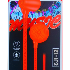 Auricolari cablati 35mm a mani libere con microfono in 5 colori bianco nero rosso blu grigio - Product Image 1