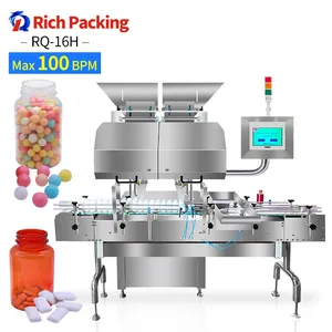 Counting Capsule Machine 16 Lane High Speed Softgel Capsule Counter 16 Channel Automatic Tablet Counting Bottling Machine