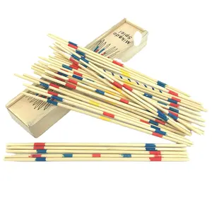 Wooden Mikado Toys Pick Up Sticks Game Fun Family Kids Traditional outdoor party games with wood box
