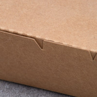 YBLPAK - Caja de Ensalada Desechable Rectangular de Papel Kraft con 3 o 4 Compartimentos, Contenedor de Alimentos para Llevar, Resistente al Aceite, Recubierto de PE