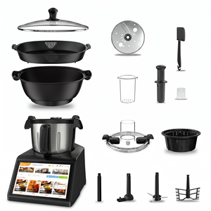 <span class=keywords><strong>Robot</strong></span> de cuisine intelligent avec application mobile 2400W, écran tactile 10 pouces, bol en acier inoxydable de 4,5 L, mélangeur alimentaire Thermo-mix - Product Image 2