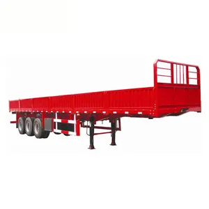 3 차축 35 톤 대량 물품화물 운송 난간 세미 트레일러 울타리 트럭 트레일러 판매