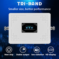 Ensemble complet, nouveau amplificateur de signal mobile tri-bande 900/1800/2100 MHz, répéteur de signal réseau 3G 4G 5G avec antenne