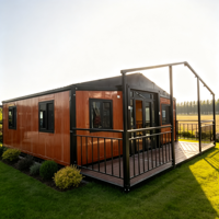 Maison conteneur extensible à économie d'énergie, bonne isolation thermique pour camp de travail en montagne froide