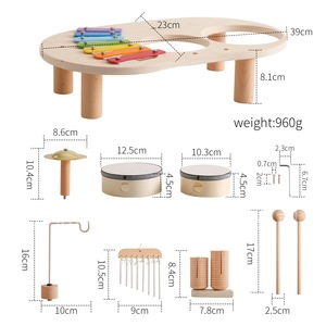 Unisex durevole legno PE musicale Stand Set di rumore multifunzionale <span class=keywords><strong>Makers</strong></span> per bambini allegria Stand Set giocattoli musicali - Product Image 6