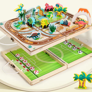 Nuovo Gioco Educativo 3D Unisex, Gioco di Costruzione Stereo, Due-in-Uno, Pista per Trenini e Dinosauri, <span class=keywords><strong>Scacchi</strong></span> Rimbalzanti per Bambini - Product Image 4