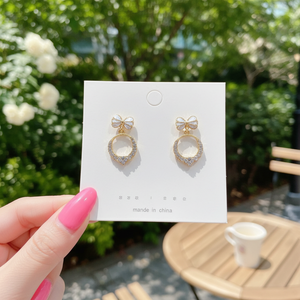 Tending orecchini a cerchio per ragazze eleganti graziosi Design a foglia in acciaio inox vendita all'ingrosso calda - Product Image 3