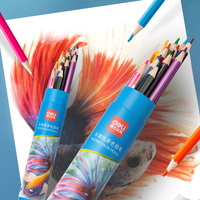 Crayons aquarellables en bois, 24 pièces par tube, 2304 pièces par carton, vente en gros, fournitures scolaires pour étudiants, papeterie de bureau, jeux